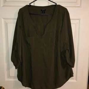 Army green top from Torrid